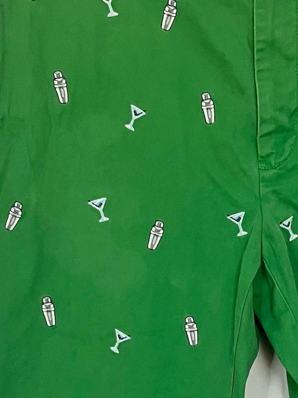 VTG 90s Polo Ralph Lauren Green Martini Shaker Embroidered Chino Pants 34x32 - Picture 5 of 14